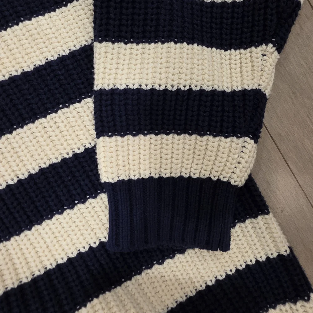 STAUD Yellow and Navy Striped Sweater - Picture 3 of 5